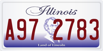 IL license plate A972783