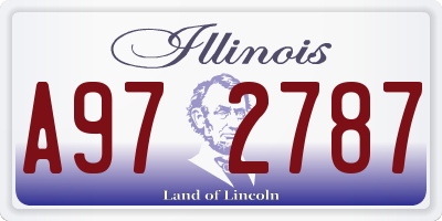 IL license plate A972787