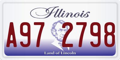 IL license plate A972798