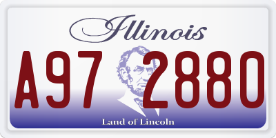 IL license plate A972880