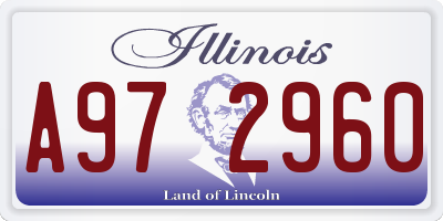 IL license plate A972960