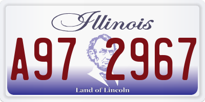 IL license plate A972967