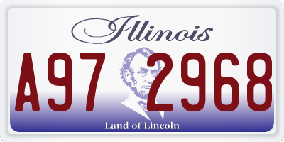 IL license plate A972968