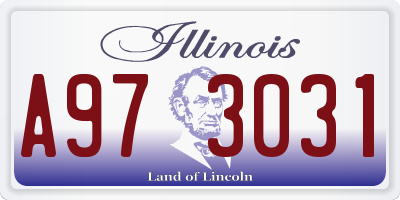 IL license plate A973031
