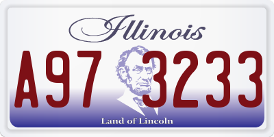 IL license plate A973233
