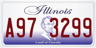 IL license plate A973299