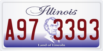 IL license plate A973393