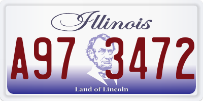 IL license plate A973472