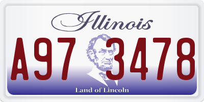 IL license plate A973478