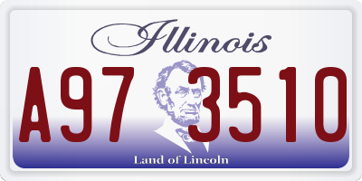 IL license plate A973510