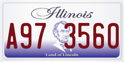IL license plate A973560