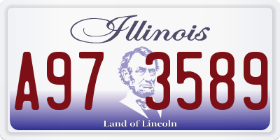 IL license plate A973589