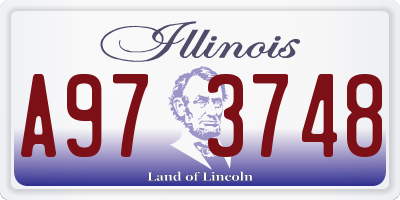 IL license plate A973748