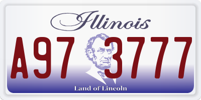 IL license plate A973777