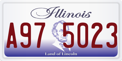 IL license plate A975023