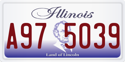 IL license plate A975039