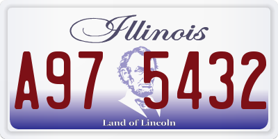 IL license plate A975432