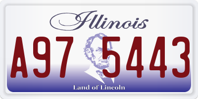 IL license plate A975443