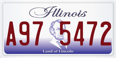 IL license plate A975472