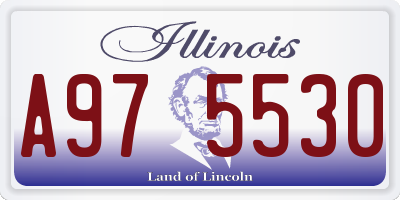 IL license plate A975530