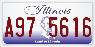 IL license plate A975616