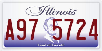 IL license plate A975724