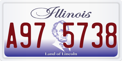 IL license plate A975738