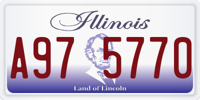 IL license plate A975770