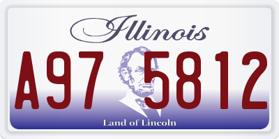IL license plate A975812