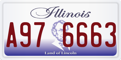 IL license plate A976663