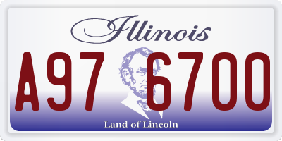 IL license plate A976700