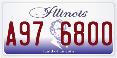 IL license plate A976800