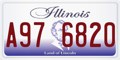 IL license plate A976820