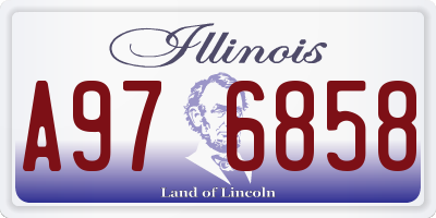 IL license plate A976858