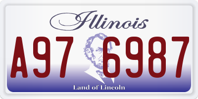 IL license plate A976987