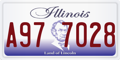 IL license plate A977028
