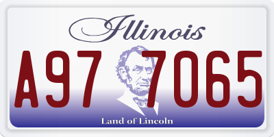IL license plate A977065