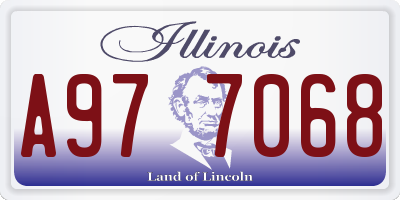 IL license plate A977068