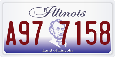 IL license plate A977158