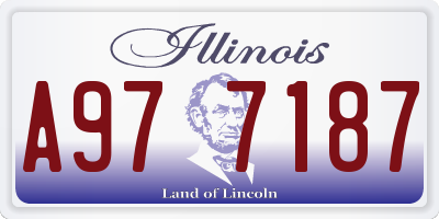IL license plate A977187