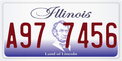 IL license plate A977456