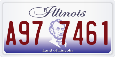 IL license plate A977461