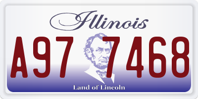 IL license plate A977468