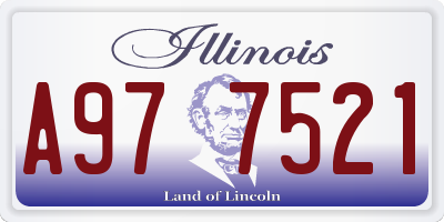 IL license plate A977521