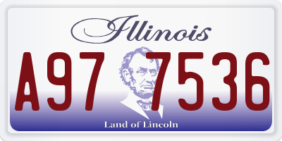 IL license plate A977536