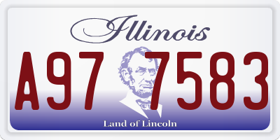IL license plate A977583