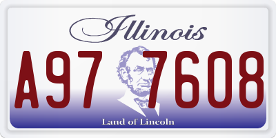 IL license plate A977608