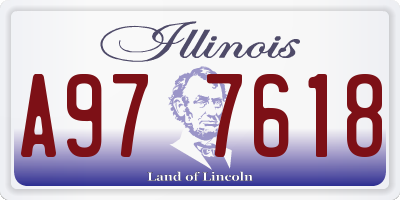 IL license plate A977618