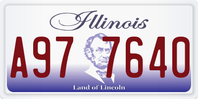 IL license plate A977640