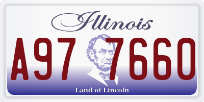 IL license plate A977660